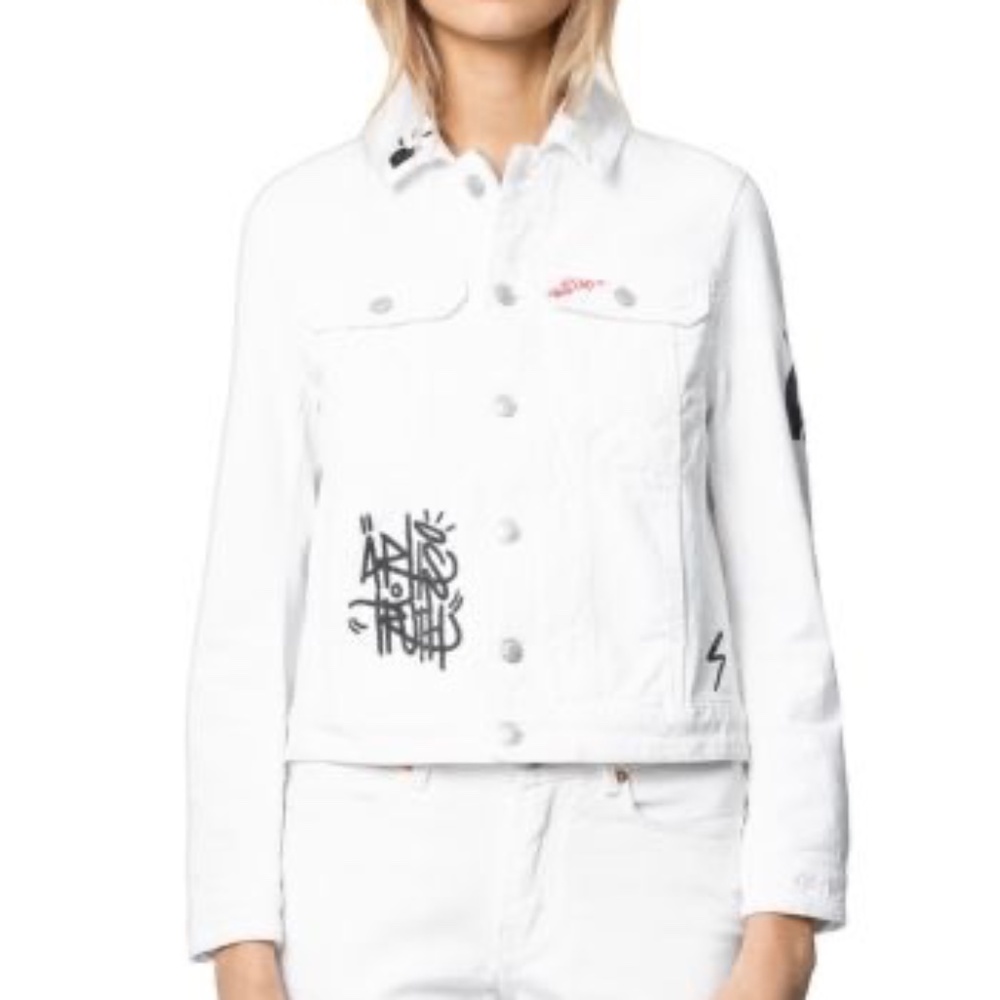 Zadig & Voltaire Kioky Jormi White Denim Jacket
